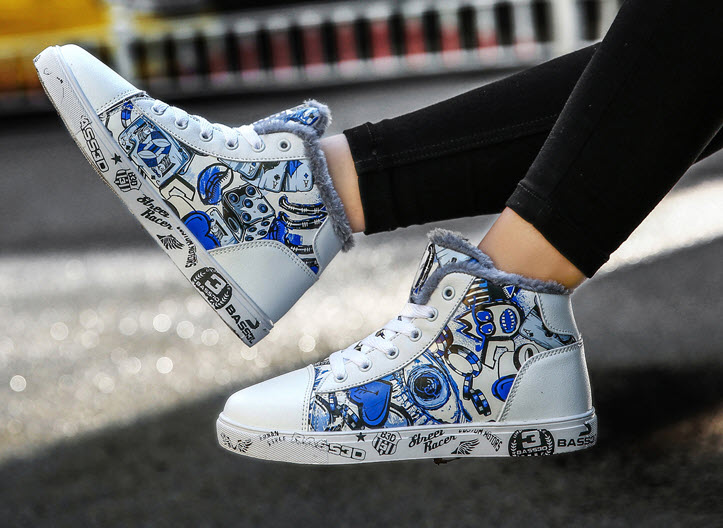 Giày sneaker nam nữ in họa tiết Mr.Insist MI2259