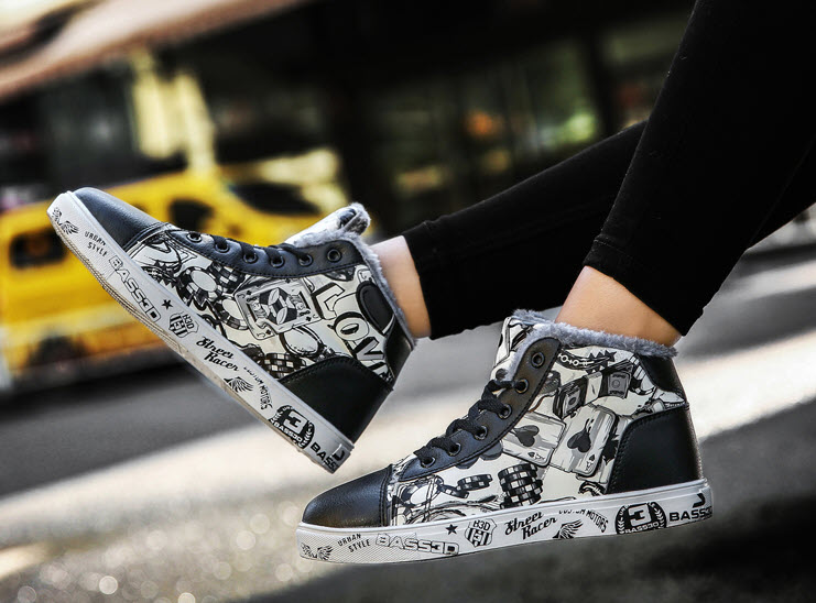 Giày sneaker nam nữ in họa tiết Mr.Insist MI2259