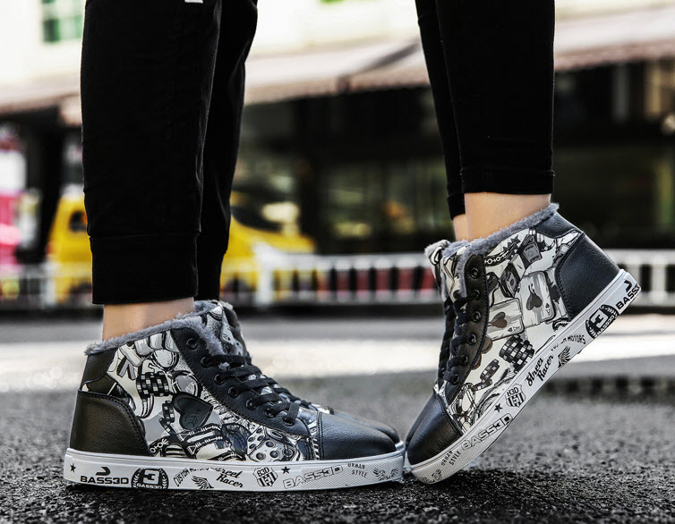 Giày sneaker nam nữ in họa tiết Mr.Insist MI2259