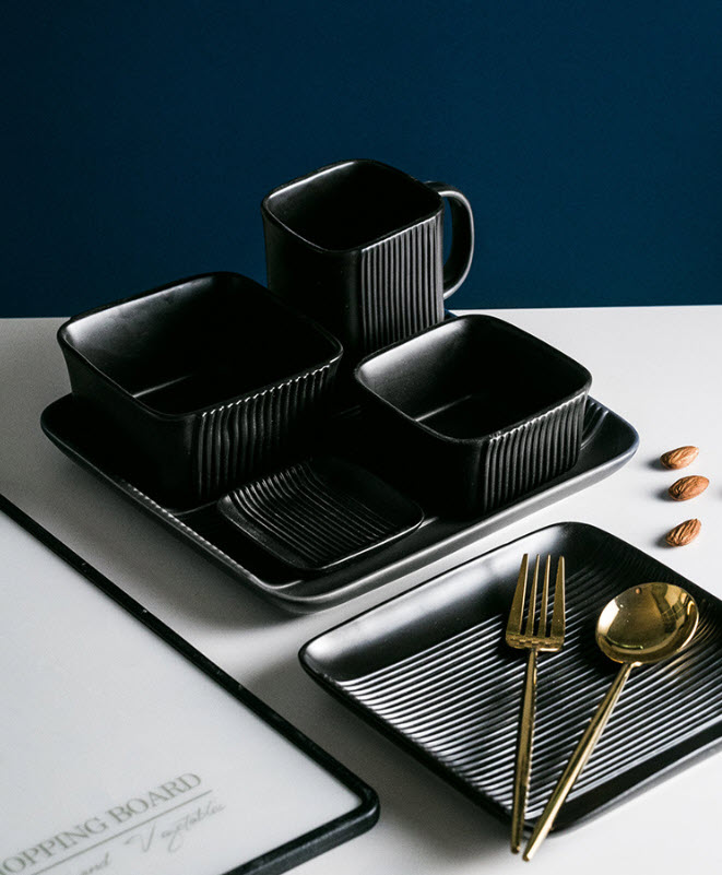Set bộ ly chén dĩa sứ Saimei SM19001