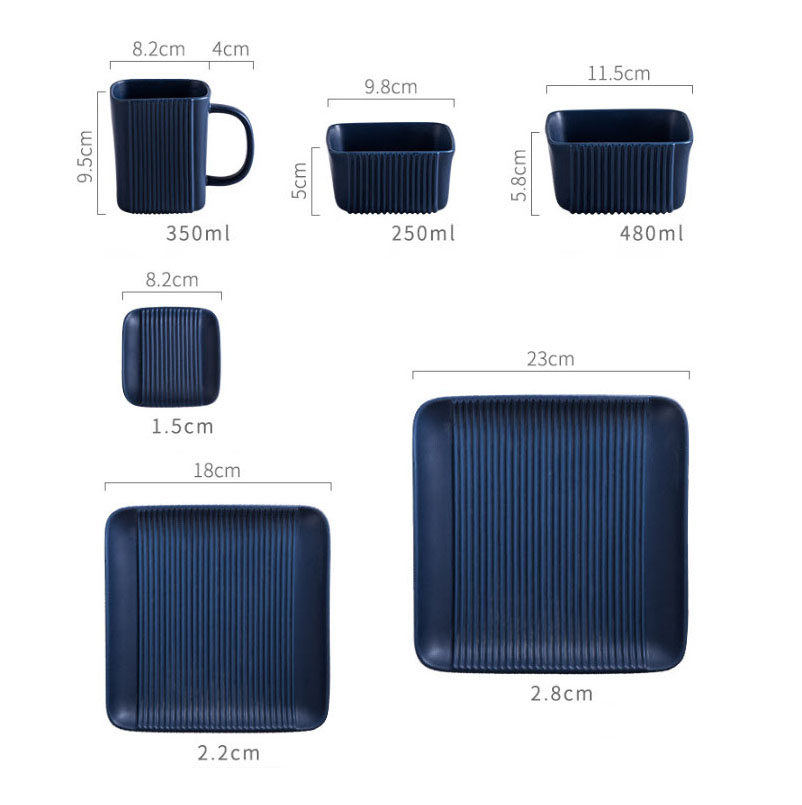 Set bộ ly chén dĩa sứ Saimei SM19001