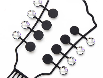 Đồng hồ treo tường guitar Jiuda JT1626