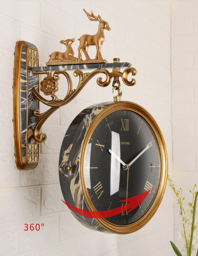 Đồng hồ treo tường 2 mặt Minaikea B8386