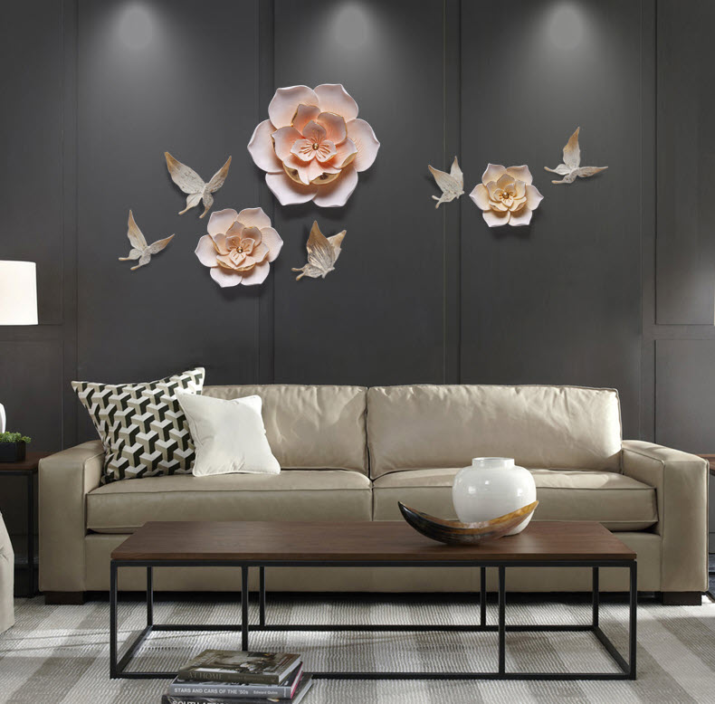 Đồng hồ hoa nổi 3D trang trí tường ArtTime DIY10A3