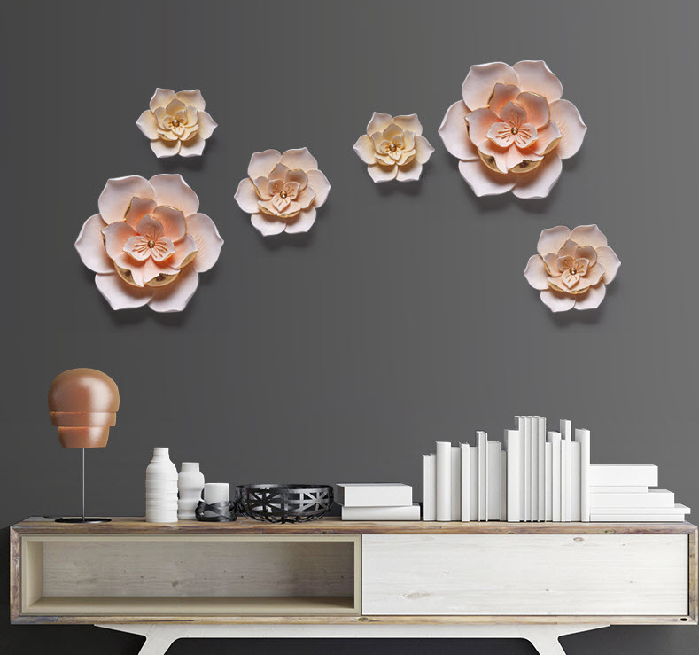Đồng hồ hoa nổi 3D trang trí tường ArtTime DIY10A3