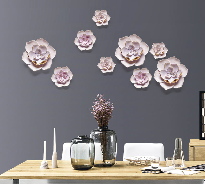 Đồng hồ hoa nổi 3D trang trí tường ArtTime DIY10A3