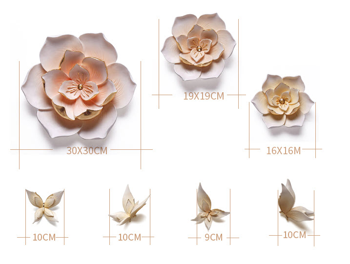 Đồng hồ hoa nổi 3D trang trí tường ArtTime DIY10A3