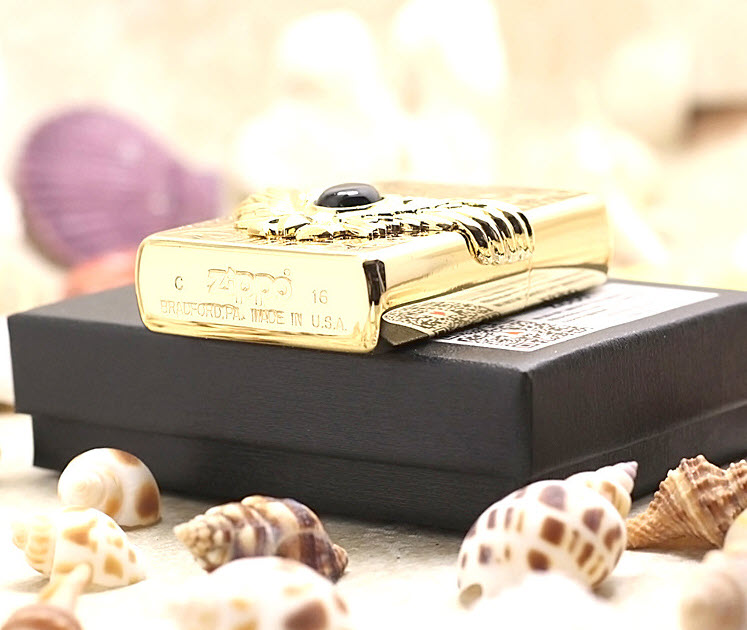 Bật lửa hộp quẹt mạ vàng Zippo ZBT57D