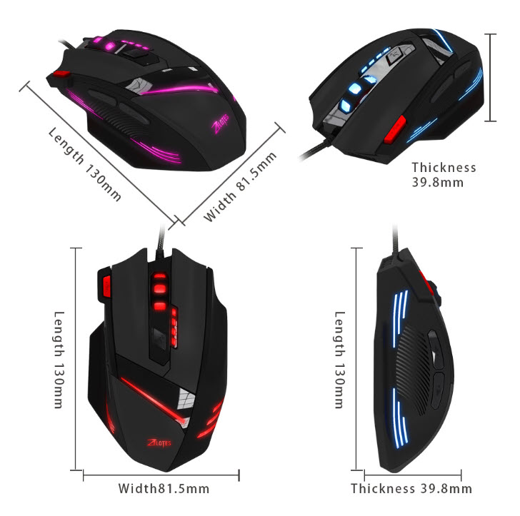 Chuột vi tính chơi game có dây Zelotes T60