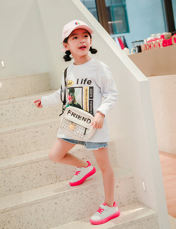 Giày sneaker bé gái 15 - 21cm Yiwu YW1962
