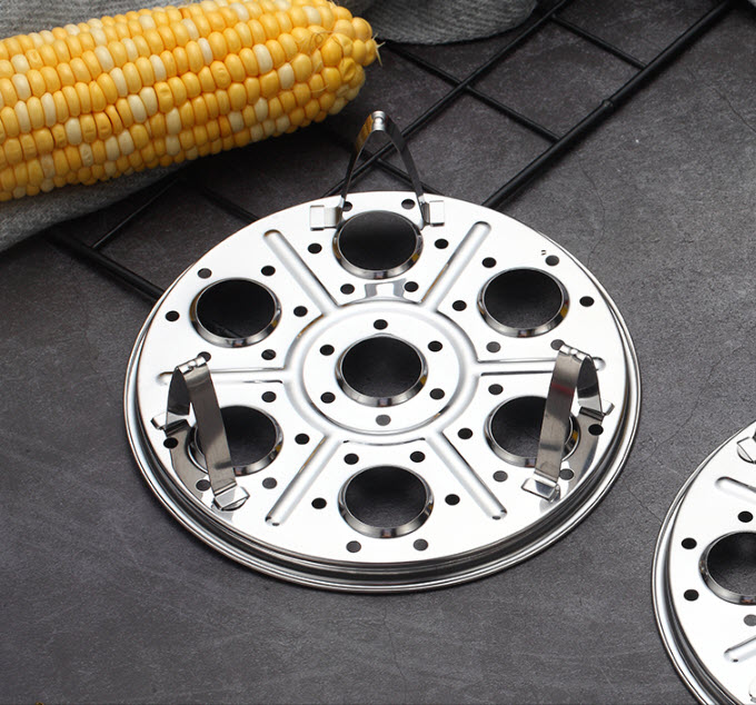 Khay đựng trứng gà 2 tầng 18cm inox 304 OEM G19029