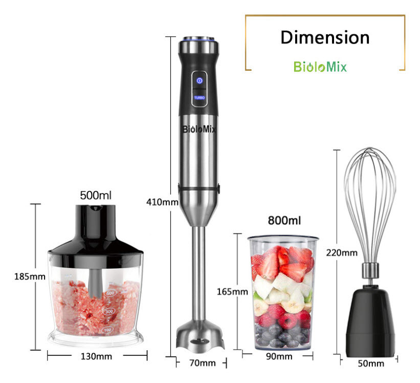 Máy xay sinh tố cầm tay BioloMix BHB1100