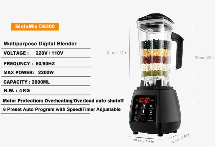 Máy xay sinh tố BioloMix D6300