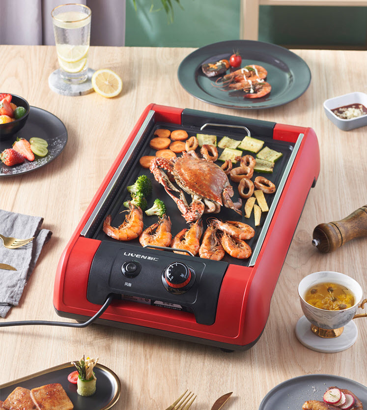 Vỉ nướng điện có hệ thống hút khói Liven J5300