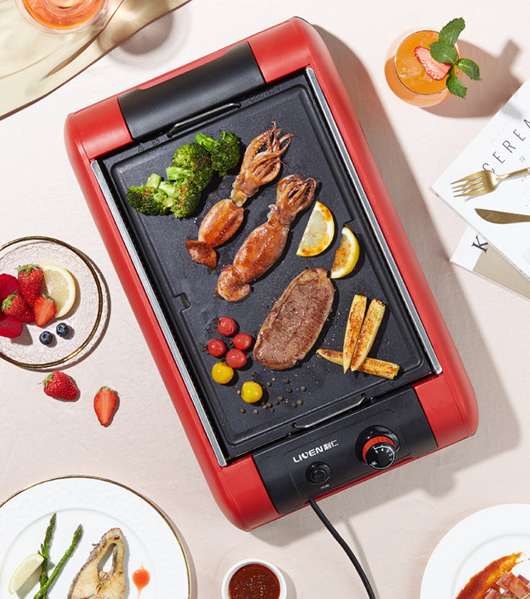 Vỉ nướng điện có hệ thống hút khói Liven J5300