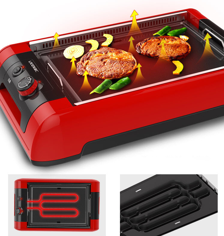 Vỉ nướng điện có hệ thống hút khói Liven J5300