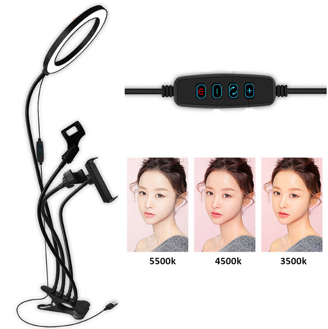 Đèn led livestream 20cm 2in1 Doled DLA2