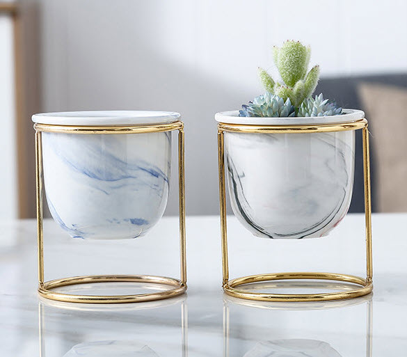 Chậu hoa chậu cây để bàn gốm sứ Qing QG002