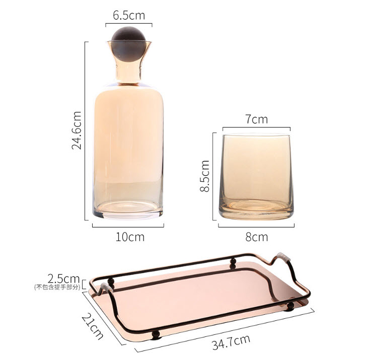 Bộ bình ly đựng nước thủy tinh William WLL001