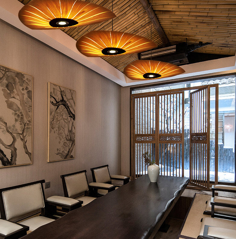 Đèn thả trần nghệ thuật cánh gỗ Rhyme ART038