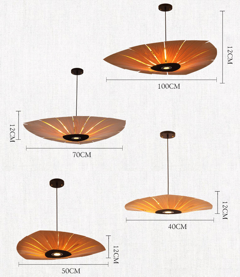 Đèn thả trần nghệ thuật cánh gỗ Rhyme ART038