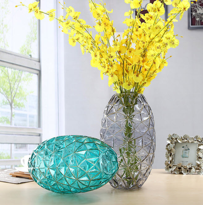 Bình bông thủy tinh 36cm Wenxi WX2034
