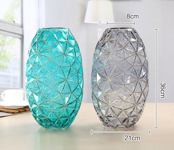 Bình bông thủy tinh 36cm Wenxi WX2034