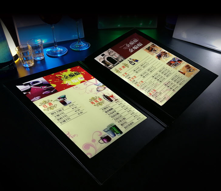 Menu có đèn nền cho Bar Karaoke Comfort CF120F