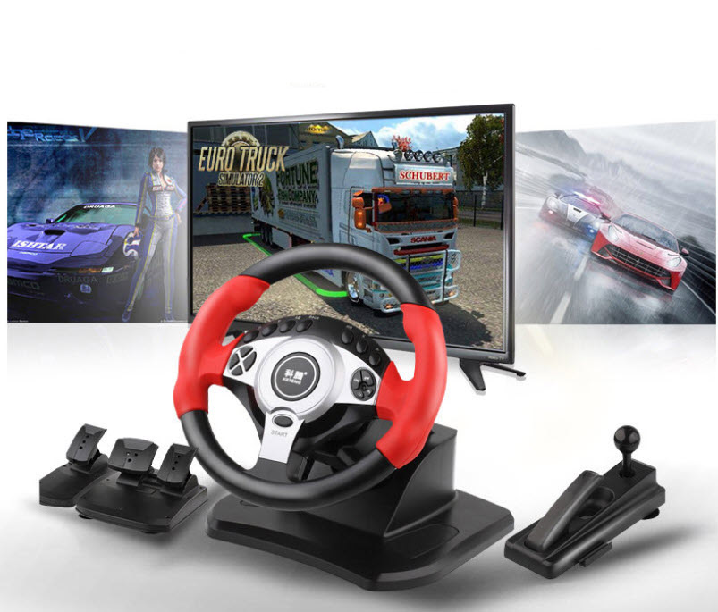 Vô lăng chơi game 900 độ 6 số Kraton KT900