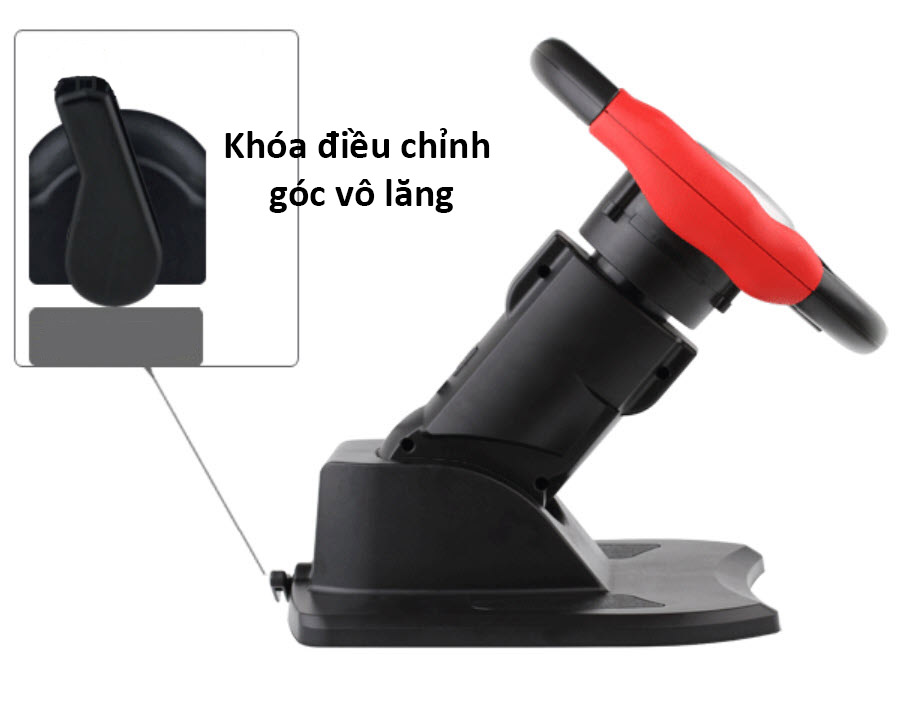 Vô lăng chơi game 900 độ 6 số Kraton KT900