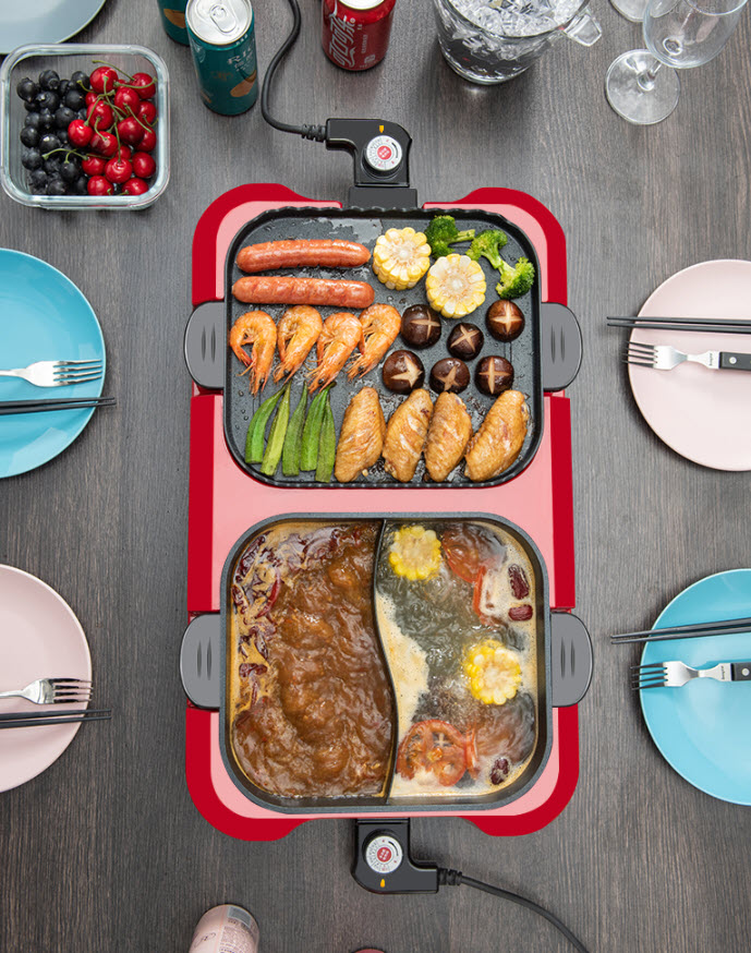 Nồi đa năng ăn lẩu nướng BBQ Jupai JHG001