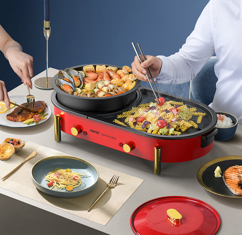 Lẩu điện vỉ nướng đa năng Aoran WHSKL01