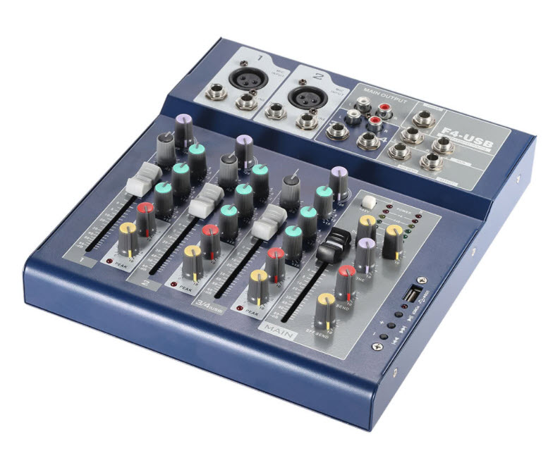Mixer 4 channel kết nối bluetooth Landis F4
