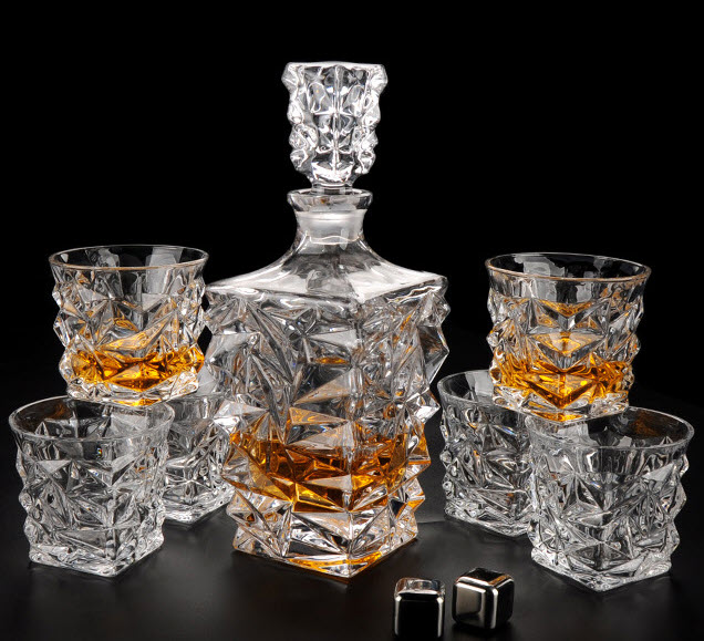 Bộ bình ly uống whisky pha lê bình đựng whisky ly whisky JX100108
