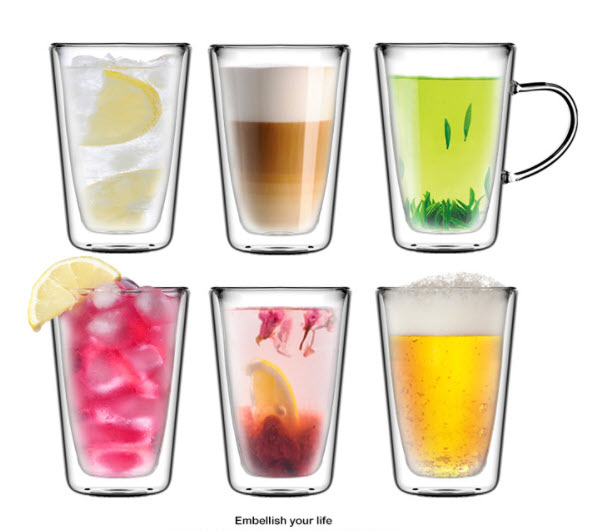 Ly uống cafe thủy tinh cách nhiệt Duoter DT266492