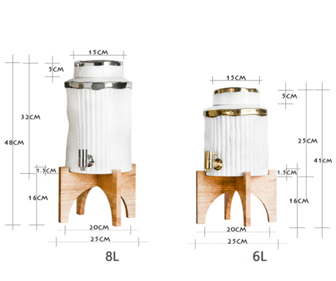 Bình sứ đựng nước handmade 8L Carpenter BJW016