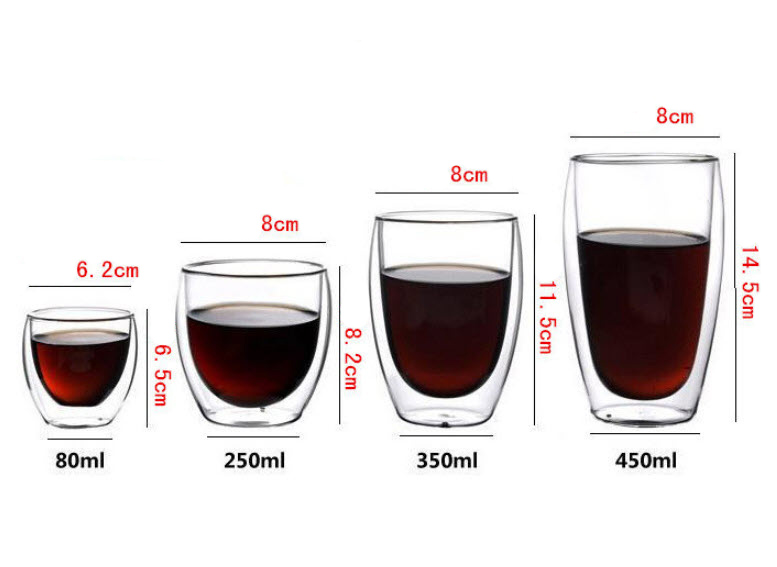 Ly thủy tinh cách nhiệt 2 lớp OEM58