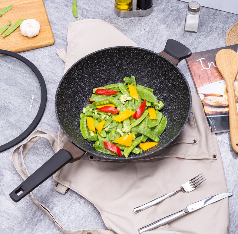 Chảo vân đá sâu lòng 32cm CookerHene CGMD001