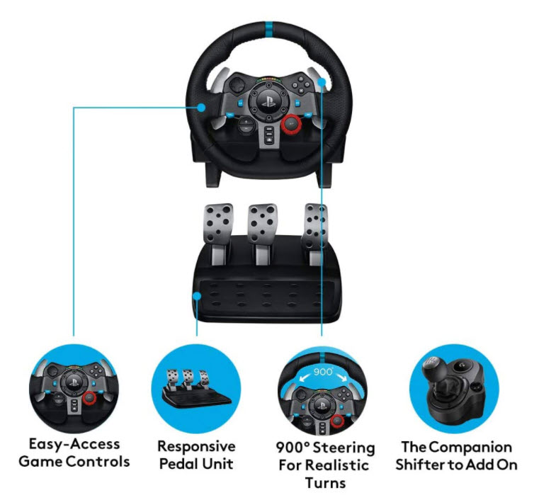 Vô lăng chơi game Logitech Driving Force G29