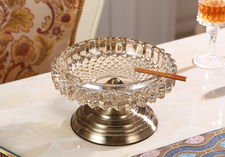 Kệ đựng bánh kẹo trái cây buffet 2 tầng thủy tinh HJ2140