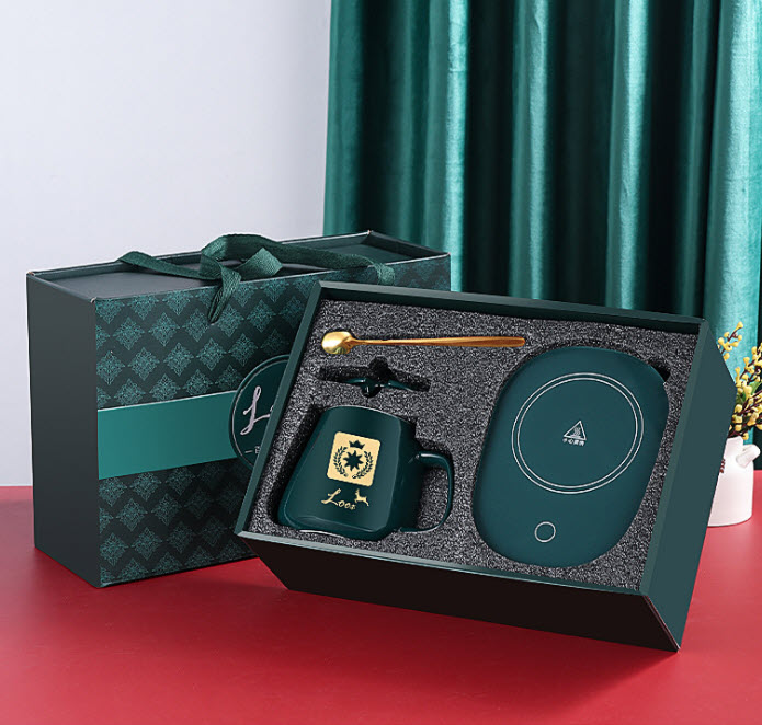 Ly sứ kèm mâm nhiệt hâm nóng Mikuri MB003