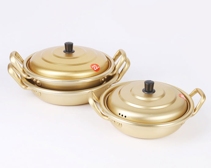 Nồi lẩu nhôm vàng nhập khẩu Hàn Quốc HanQiao HQ002