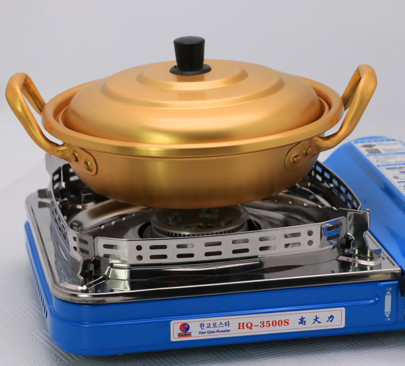 Nồi lẩu nhôm vàng nhập khẩu Hàn Quốc HanQiao HQ002