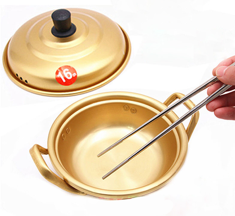 Nồi lẩu nhôm vàng nhập khẩu Hàn Quốc HanQiao HQ002