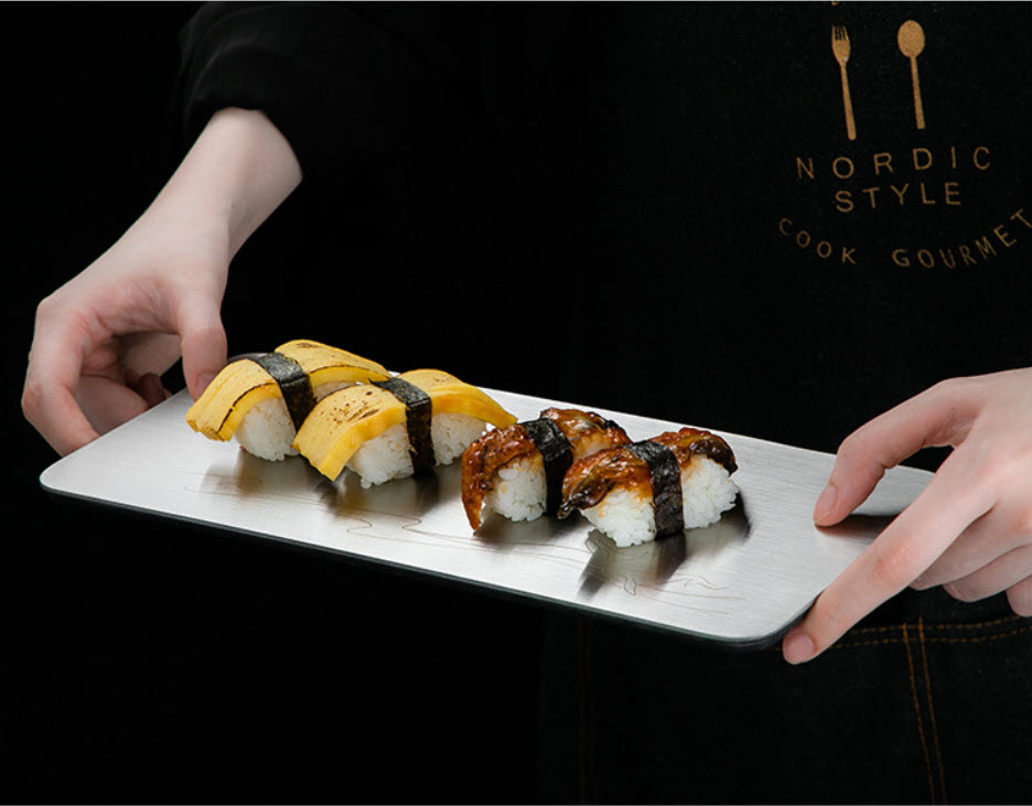Thớt inox 304 trưng bày thức ăn shushi Zushen SSPY.