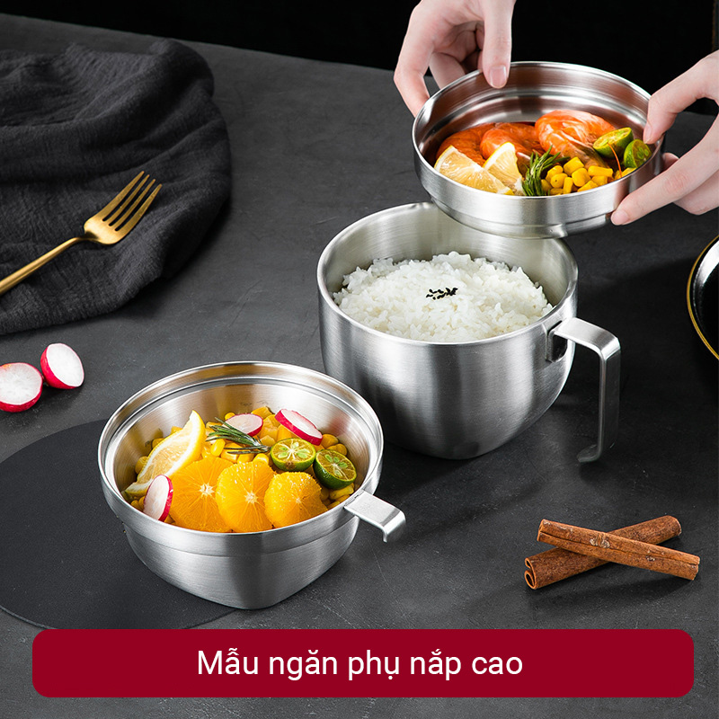 Tô nấu mì 2 lớp cách nhiệt inox 304 OEM SDSS0816