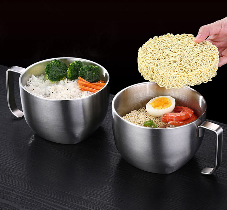 Tô nấu mì 2 lớp cách nhiệt inox 304 OEM SDSS0816