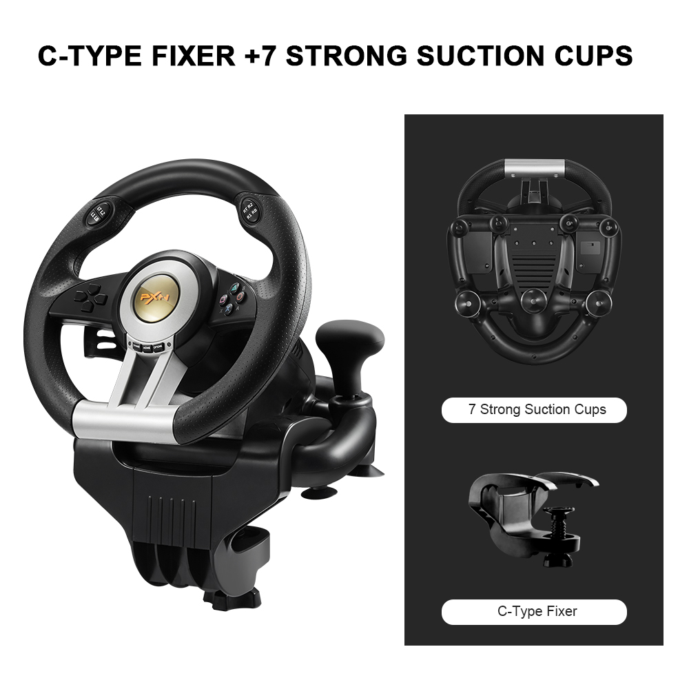 Vô lăng chơi game PXN V3II quay 360 độ có rung