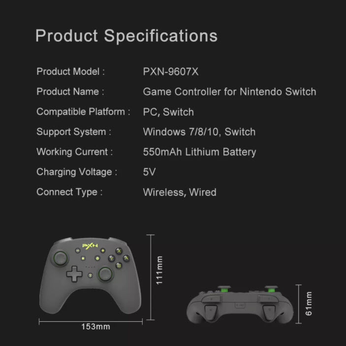 Tay cầm chơi game cho điện thoại PXN 9607X có rung