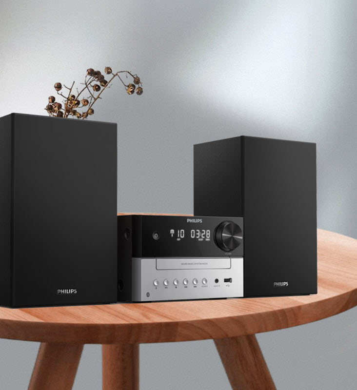 Dàn âm thanh mini bluetooth Philips TAM3205 CD/FM hẹn giờ